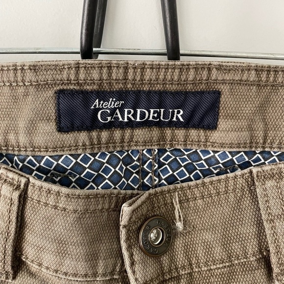Atelier Gardeur, brown textured trouser jeans, size probably 36x30, straight leg - Picture 2 of 7